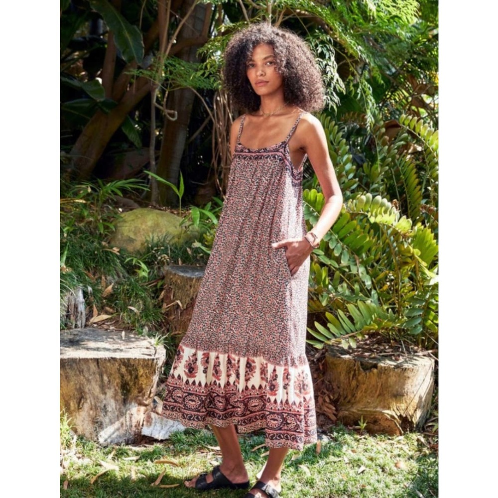 NWT Xirena Dakota Henna Dress Multicolored Sleeveless Pockets SZ Small